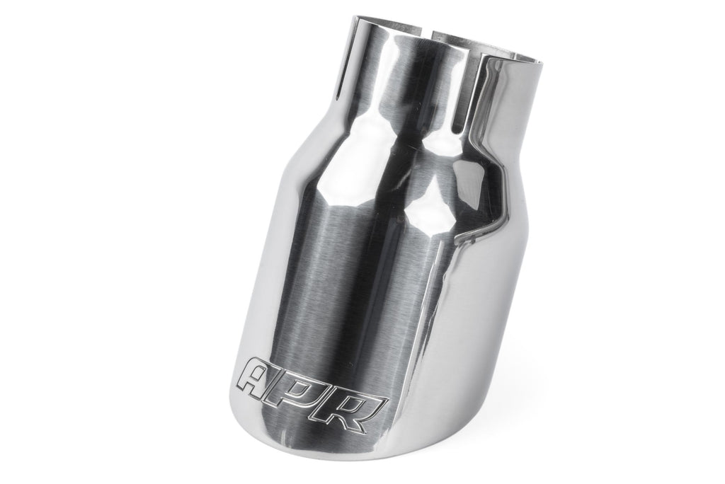 APR - APR DOUBLE WALLED SLASH CUT 3.5" TIPS. Polished Silver. - TPK0006 - German Performance