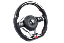 Load image into Gallery viewer, APR - APR STEERING WHEEL - CARBON FIBER &amp; PERFORATED LEATHER - MK7 GTI - RED - MS100201 - German Performance