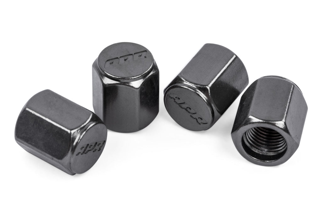 APR - APR VALVE STEM CAPS, SILVER/GUNMETAL/BLACK PACK OF 4 - MS100179 - German Performance