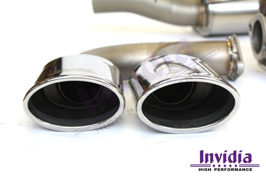 Invidia - Invidia Q300 VW MK7R Turbo Back Exhaust w/Oval Ti Tips - TBE-HS14GFRG3T - German Performance